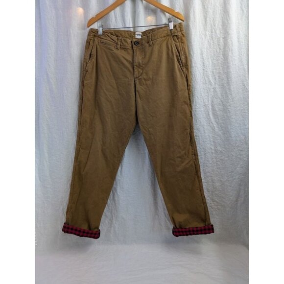 Gap Other - Gap men's size 34 x 32 slim fit khaki pants black and red flannel lined cotton